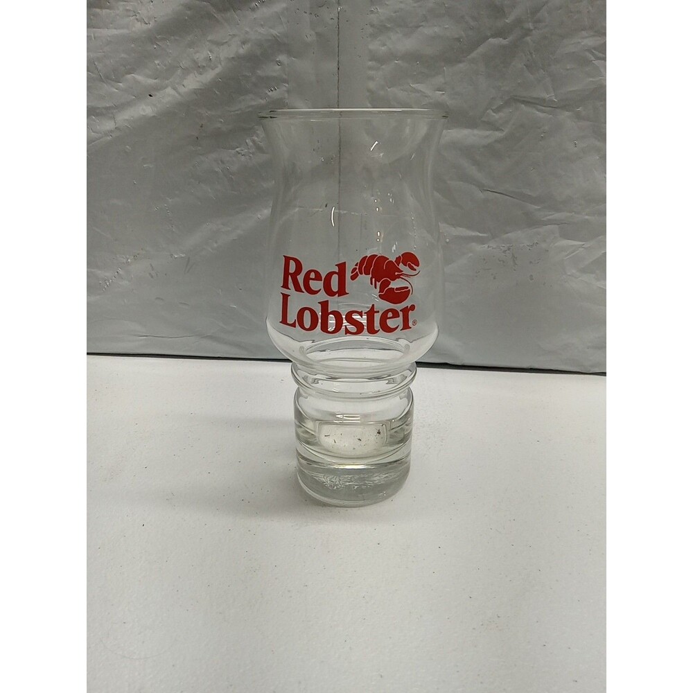 Vintage Red Lobster Hurricane Glass